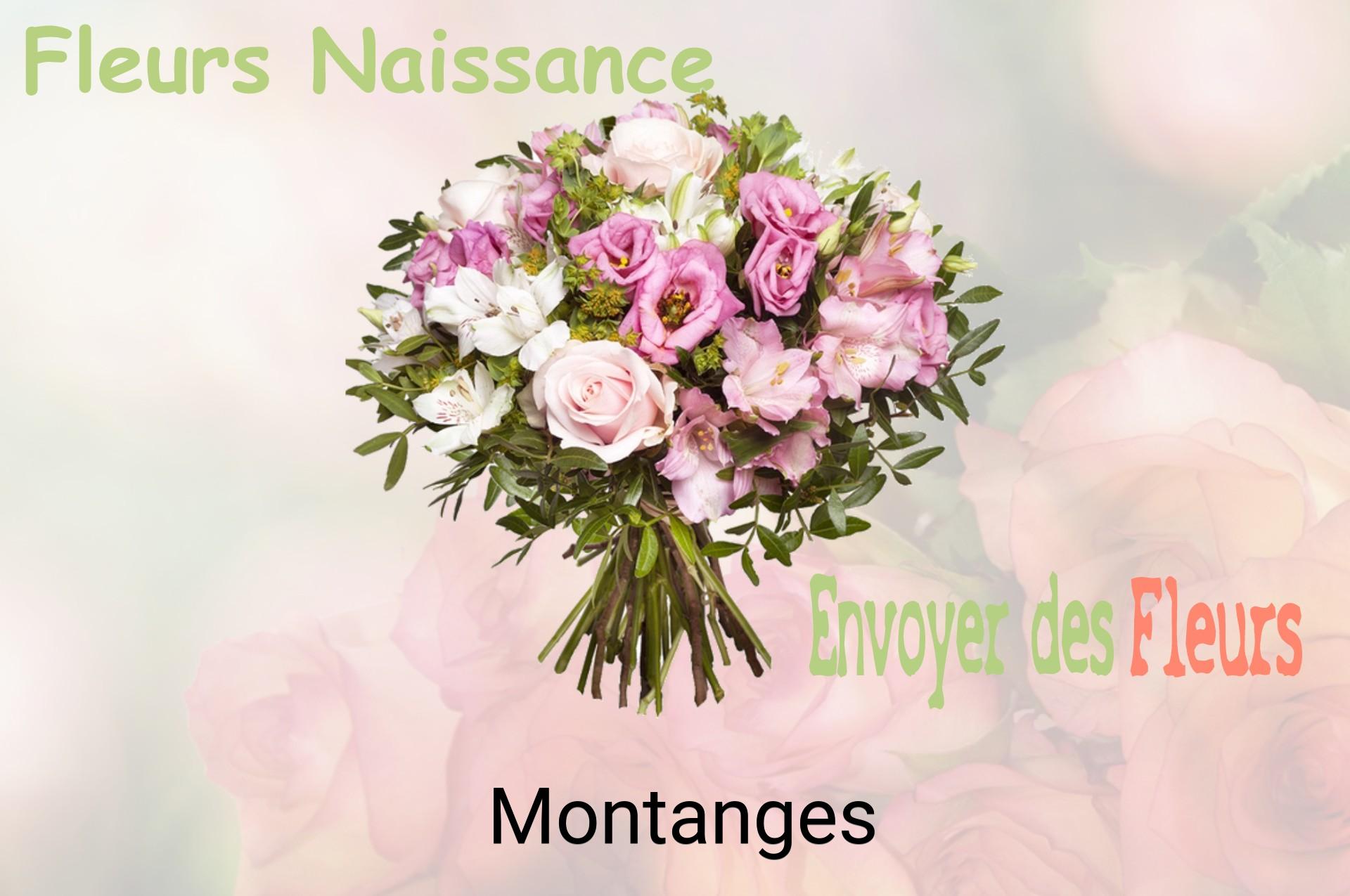 Bouquet de fleurs de naissance livré à Montanges